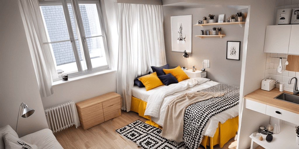 Studio parisien apres decoration par intelligence artificielle