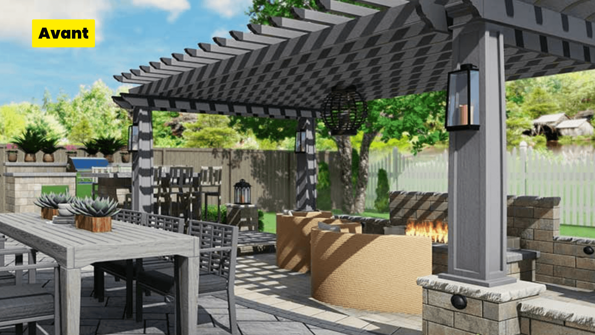 Rendu 3D avant traitement IA