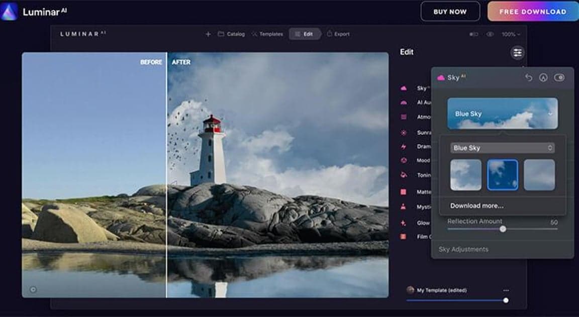 Luminar AI - retouche photo par intelligence artificielle