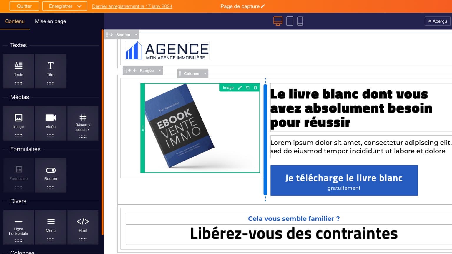 Prospeneo : screenshot du logiciel