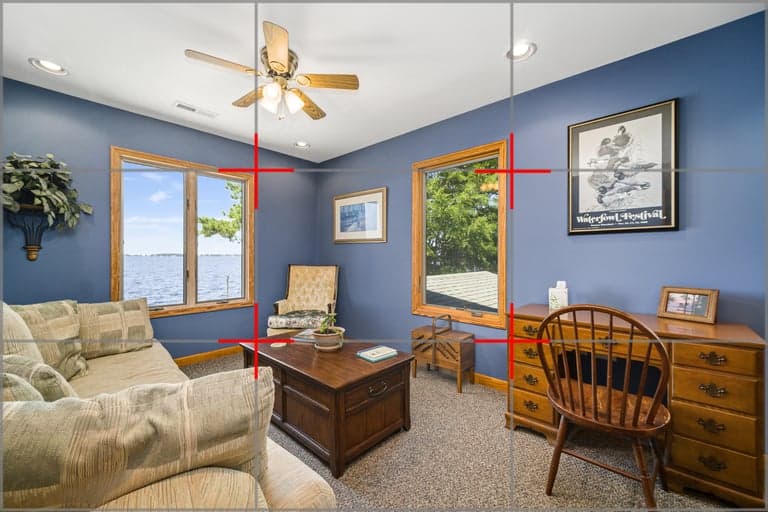 Règle des tiers en photographie immobilière