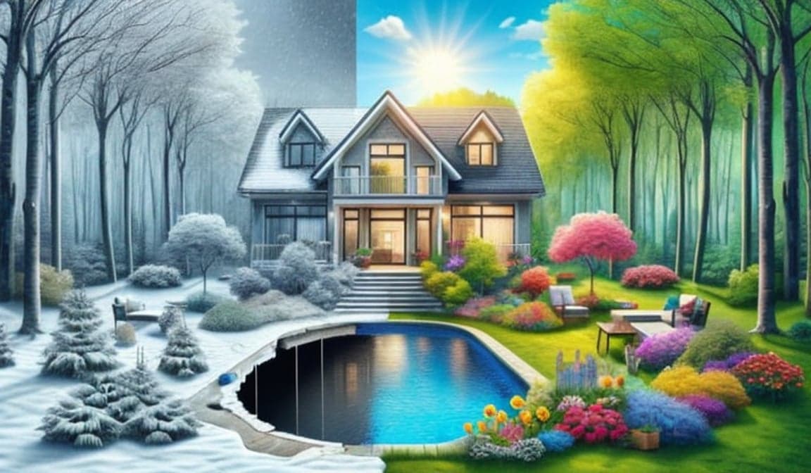 Améliorer l'Attrait Visuel des Maisons en Hiver avec l'IA