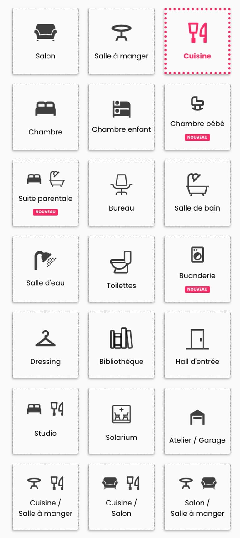 InterieurAI types de pièces intérieures