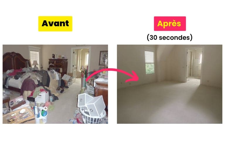 Désencombrer et Vider une Pièce en Ligne par IA — InterieurAI