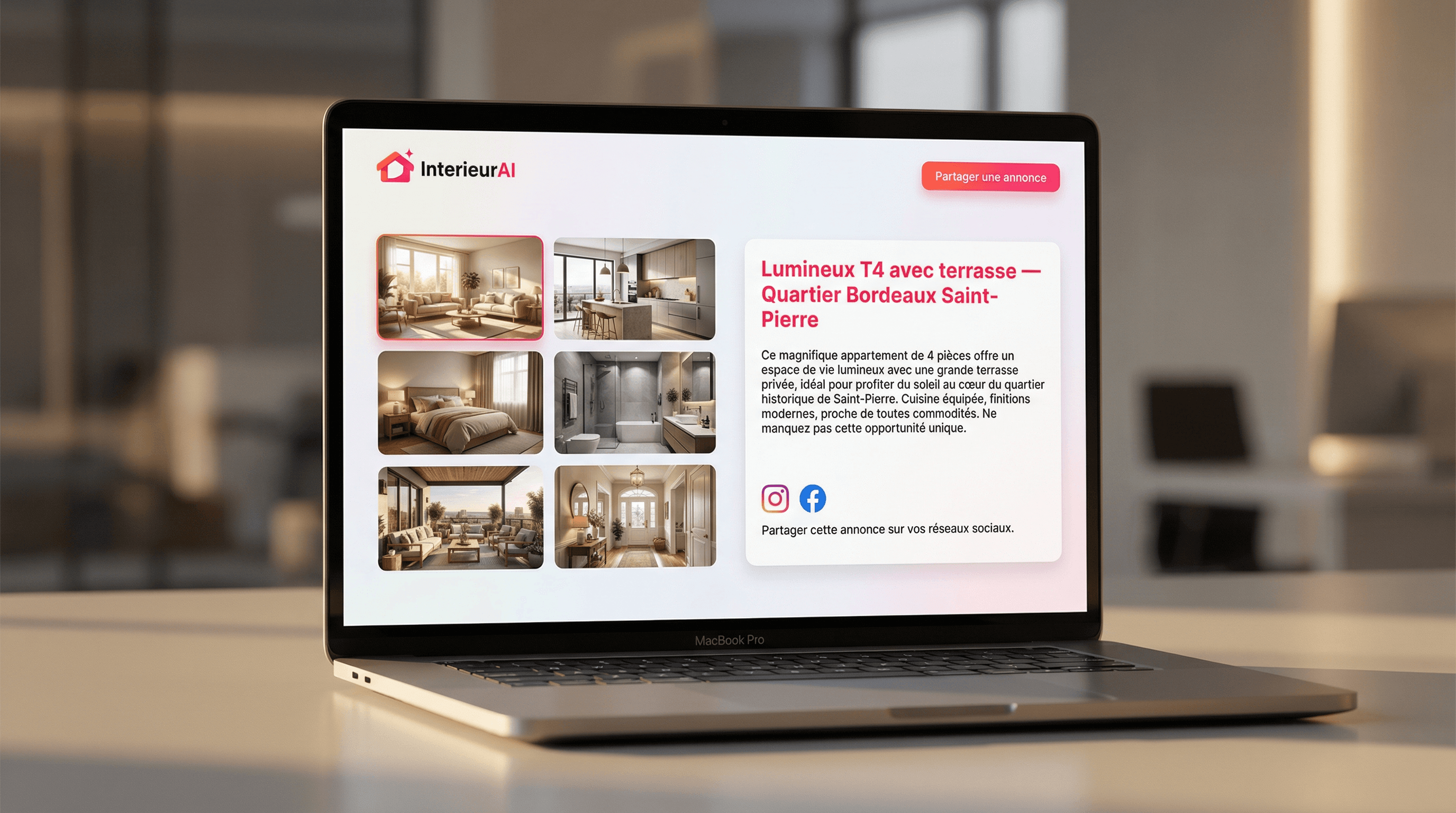 InterieurAI - Optimisation Annonce Immobilière IA