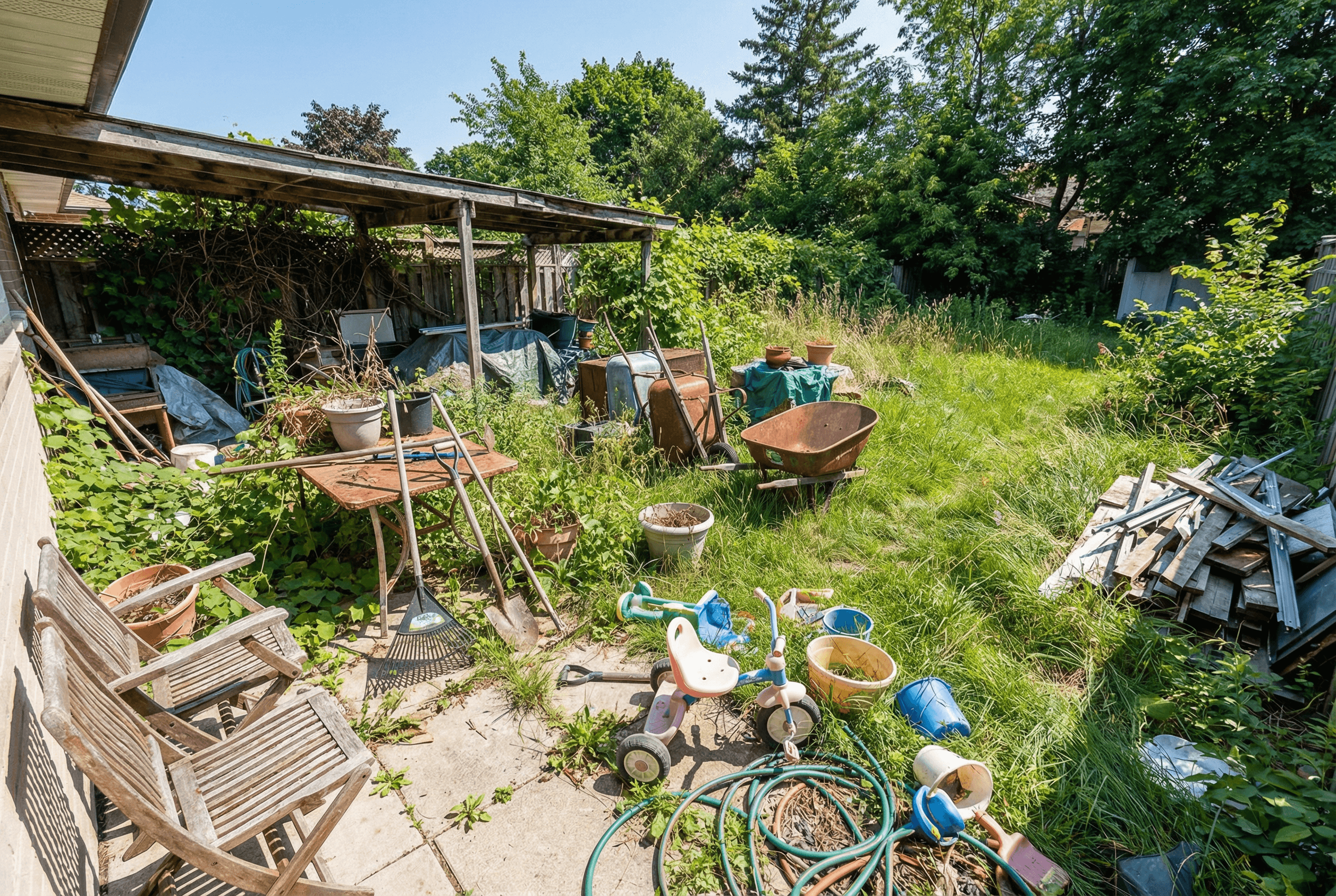 Désencombrement extérieur, avant