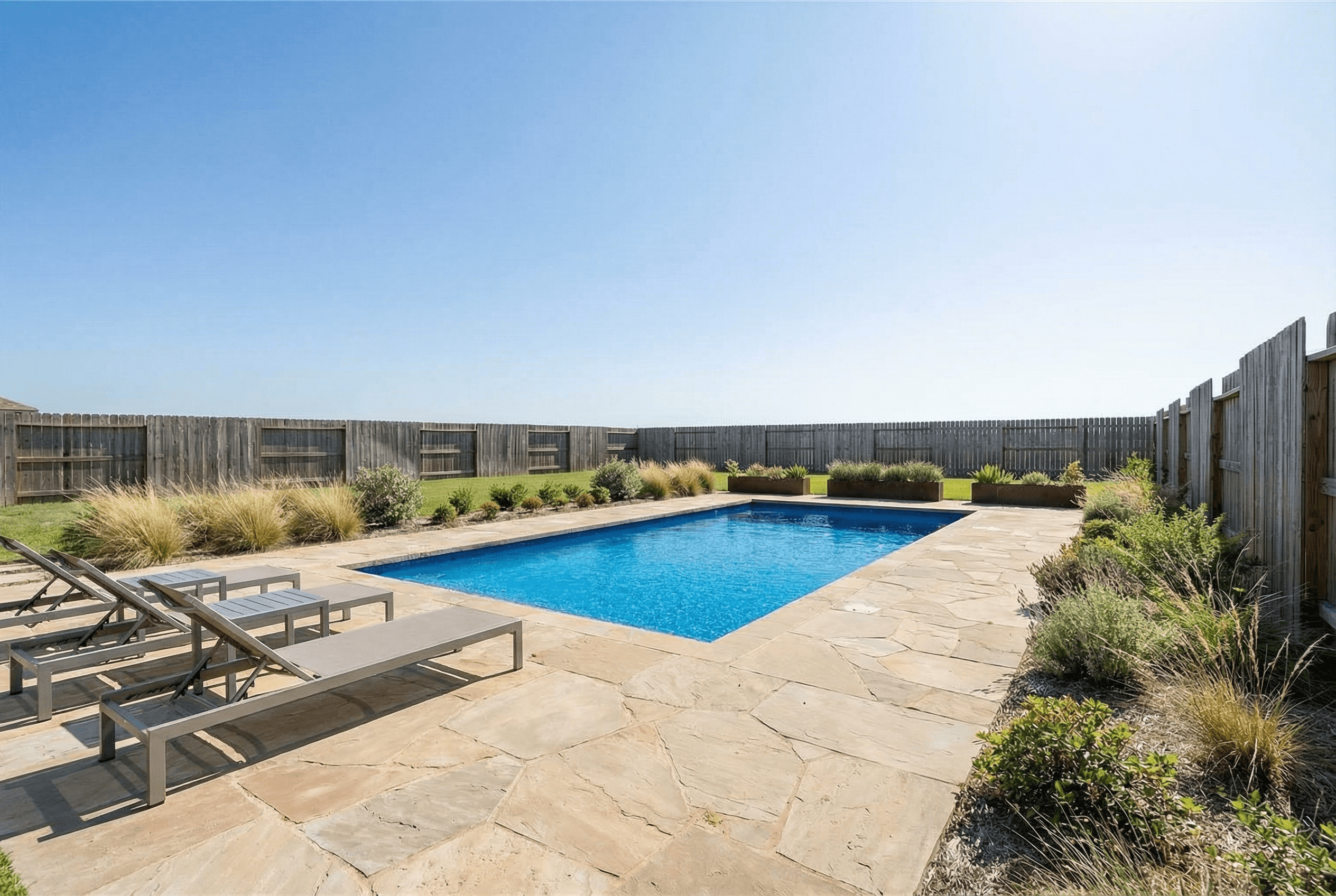 Intégration de piscine, après