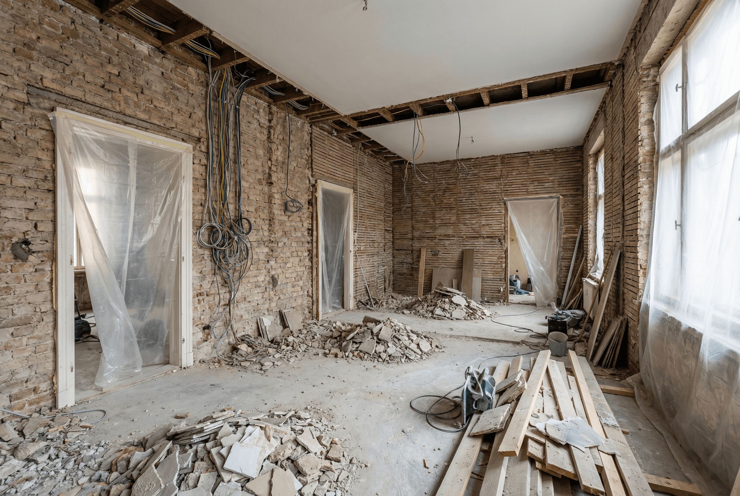 Projection gros travaux, avant