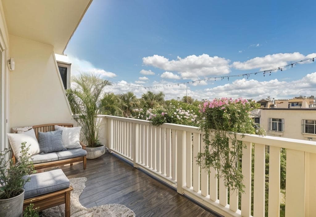 Balcon aménagé par IA