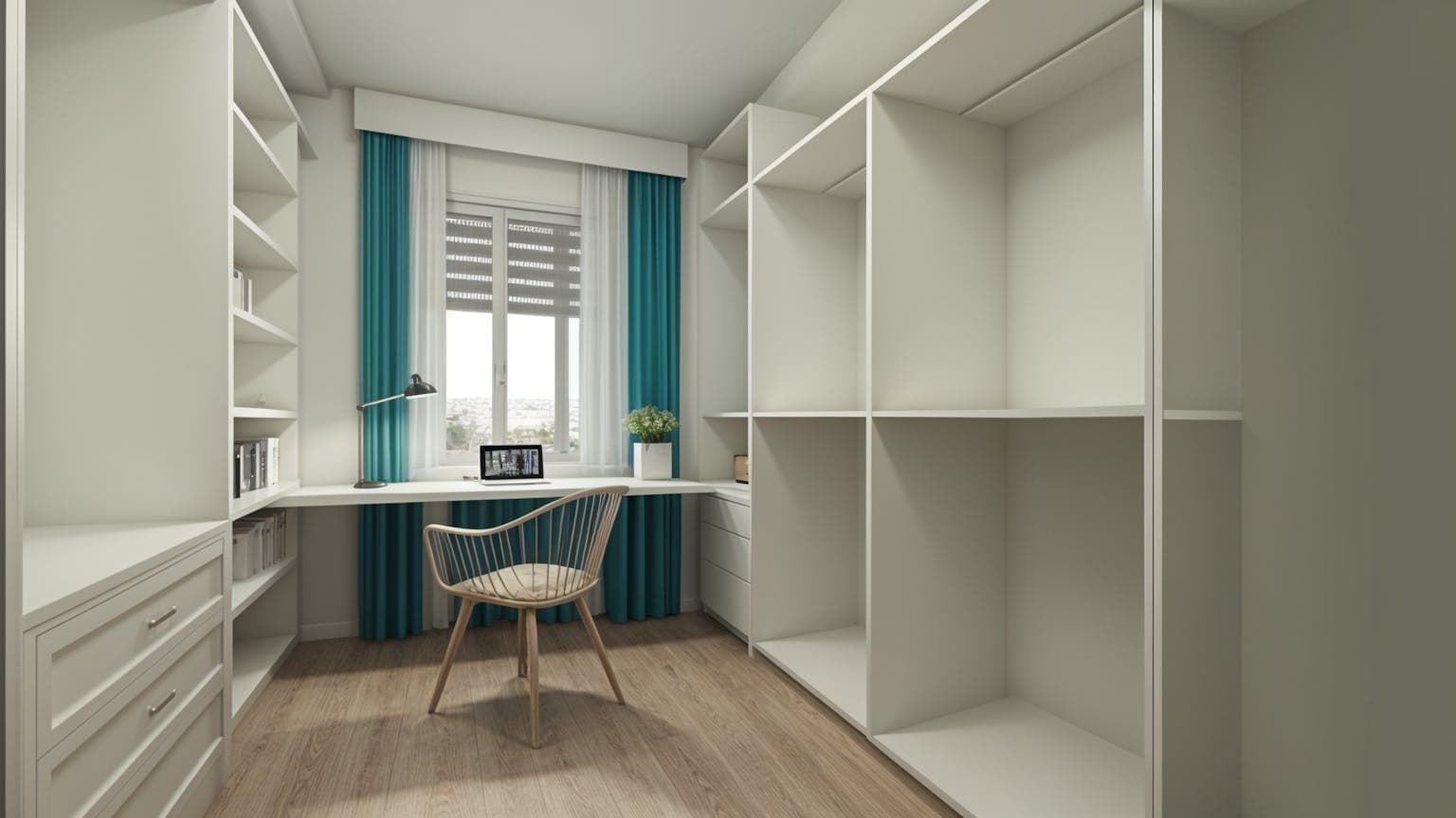 Bureau aménagé par IA