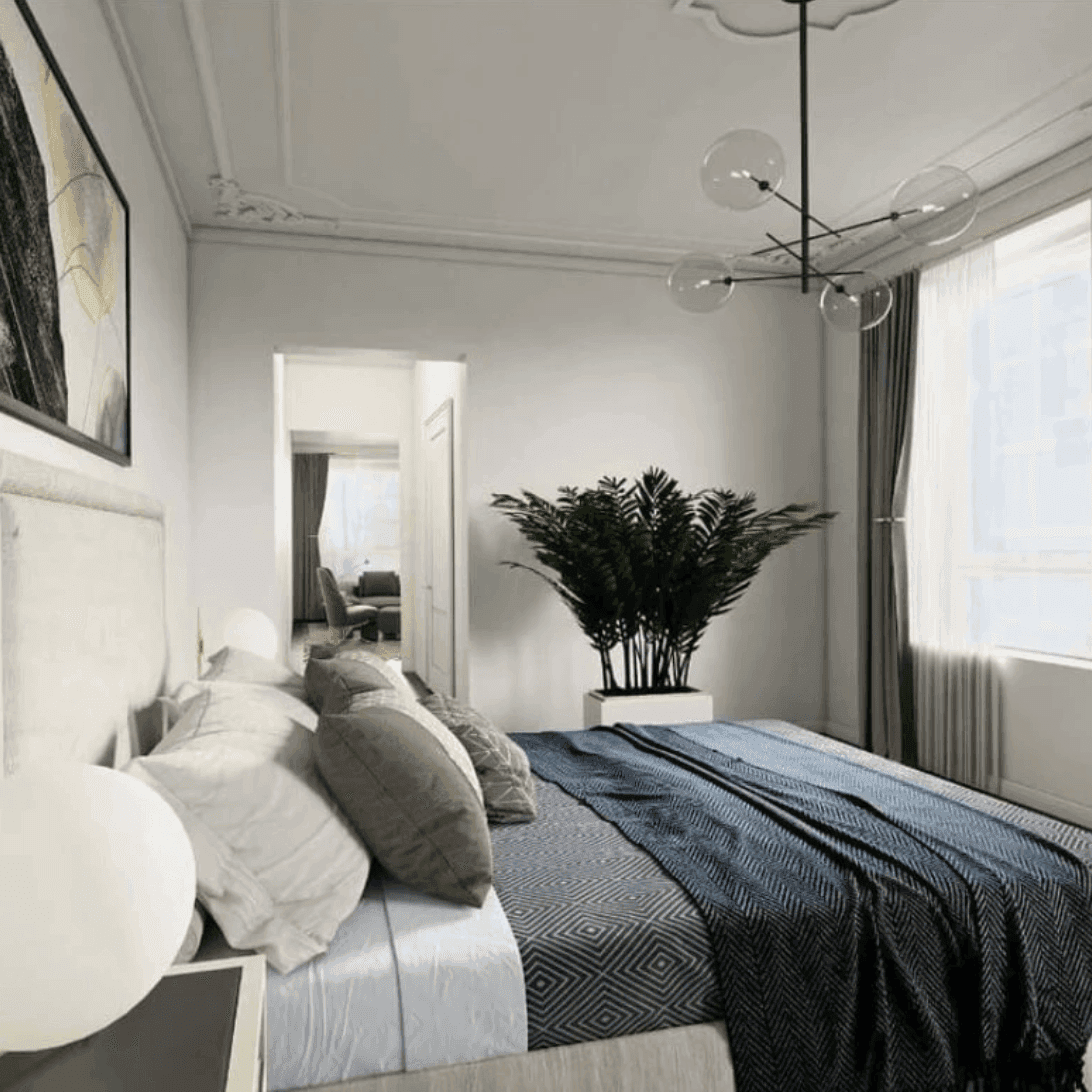 Aménagement d'une chambre par agence