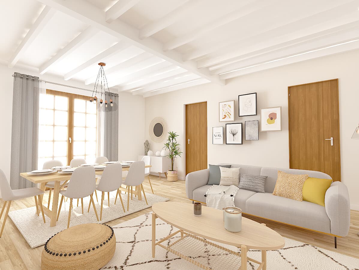 Rénovation d'un salon par agence
