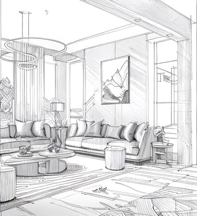 Architecte intérieur IA dessin