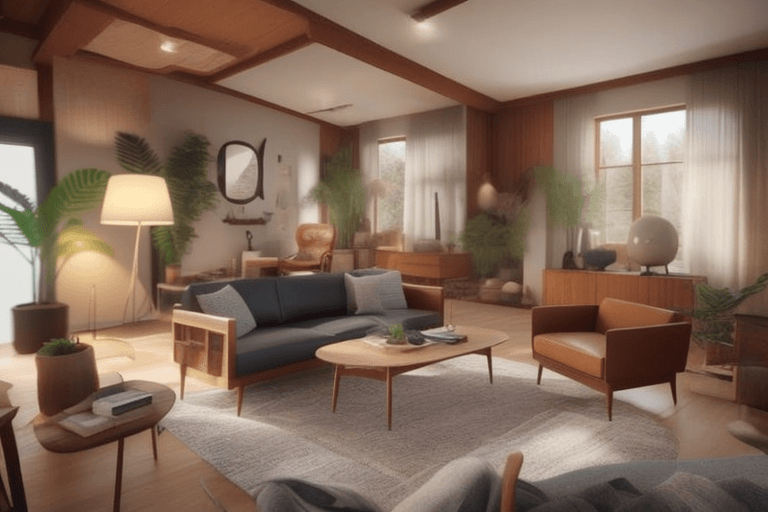 Rénovation IA modernisme du milieu du siècle