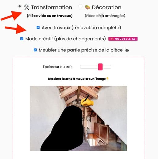 Sélectionner les options