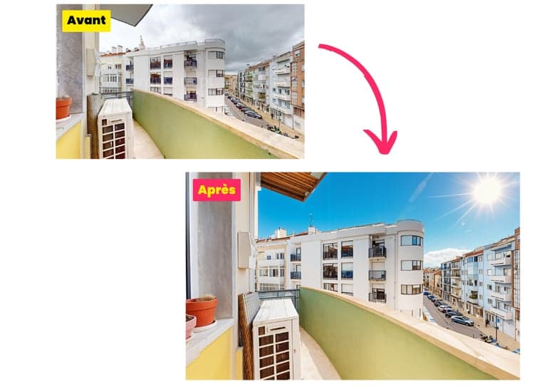 Changer la Couleur du Ciel sur une Photo par IA en Ligne — InterieurAI